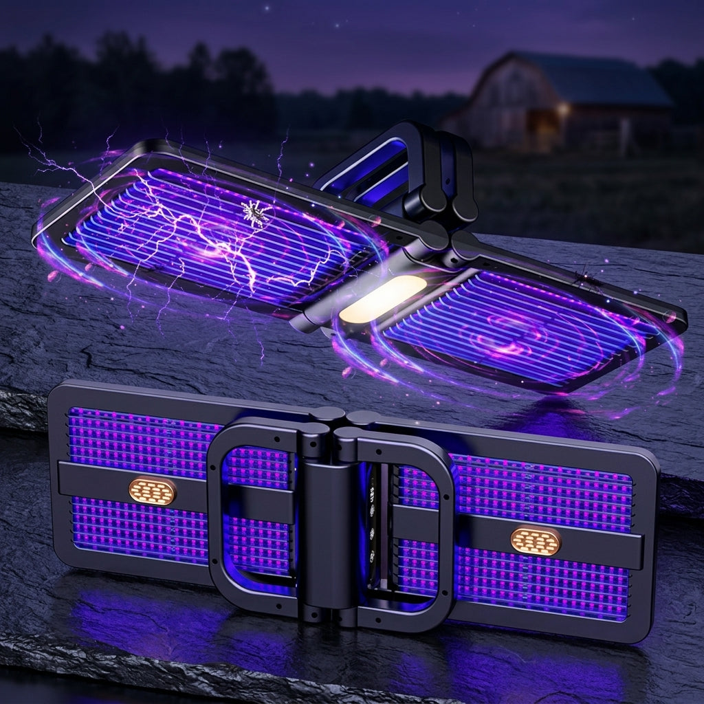 Foldable Large Panel UV Mosquito Zapper Camping Night Light
